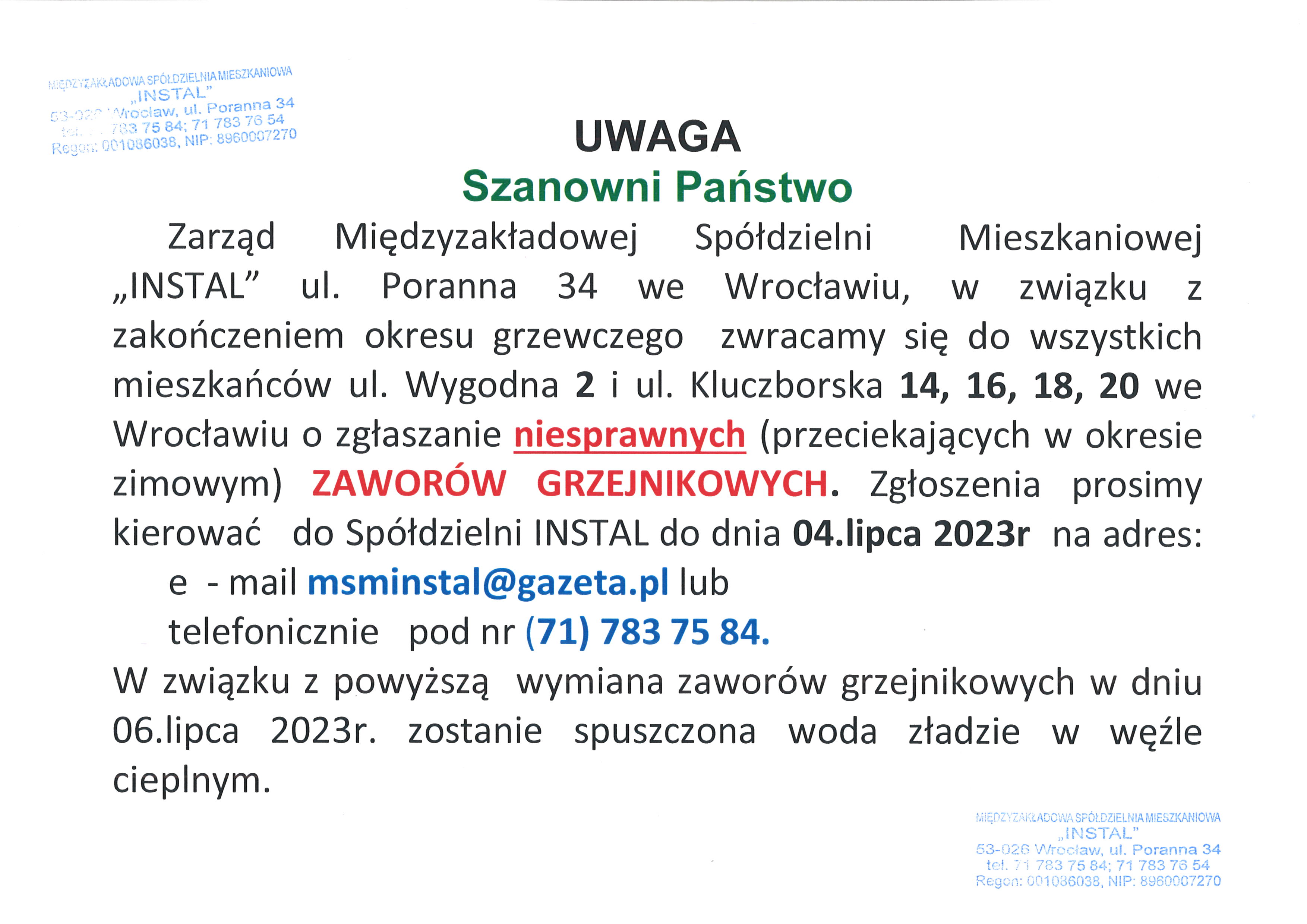 ogłoszenie Kluczborska Wygodna